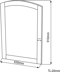 Sapho RETRO zrcadlo v dřevěném rámu 65x91cm, buk 735241
