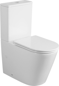 Sapho AVIS WC kombi, Vortex Rimless, spodní/zadní odpad, bílá PC106V