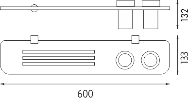 Nimco IXI police Police se sklenkami na kartáčky BR X360-58DW-26