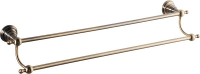 Sapho DIAMOND dvojitý držák ručníků 600x130mm, bronz 1318-11