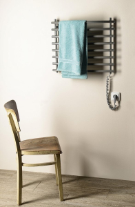 Aqualine Elektrický sušák ručníků, 570x465mm, 72W, šedý hliník-metalíza (RAL9007) SU210A
