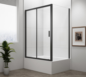 Polysan DEEP BLACK obdélníkový sprchový kout 1100x900mm L/P varianta, čiré sklo MD1116B-02