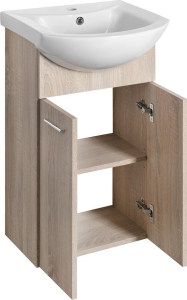 Aqualine ZOJA umyvadlová skříňka 41, 5x74x25, 3cm, dub platin 51144