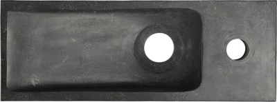 Sapho BLOK kamenné umývátko 38x14cm, baterie vpravo, antracit 2401-31