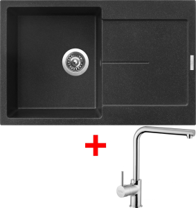 Granitový dřez Sinks ULTIMA 790 Granblack + Elka G12230