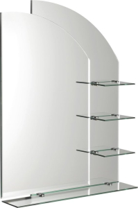 Aqualine WEGA zrcadlo s policemi 65x90cm 65028