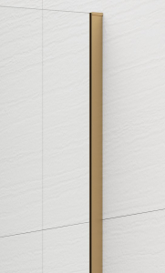 Polysan ESCA GOLD MATT jednodílná sprchová zástěna k instalaci ke stěně, kouřové matné sklo, 1500 mm ES1415-04