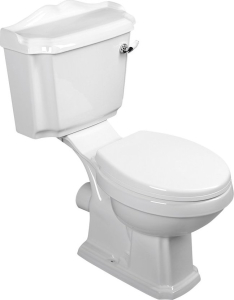 Aqualine ANTIK WC kombi, retro, spodní/zadní odpad, bílá AK107-01