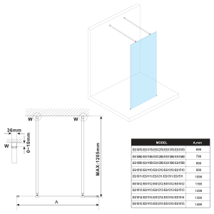 Polysan ESCA čiré sklo 767x2100mm ES1080
