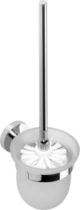 Sapho X-ROUND WC štětka závěsná, mléčné sklo, chrom XR303
