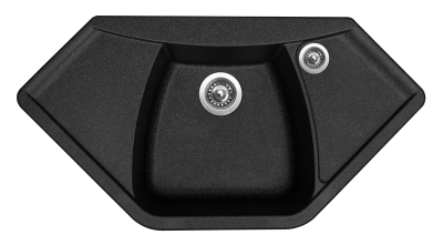 Granitový dřez Sinks NAIKY 980 Granblack + Elasta nerez/černá G23430