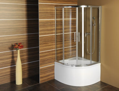 Polysan SELMA hluboká sprchová vanička, čtvrtkruh s konstrukcí 90x90x30cm, R550, bílá 28711