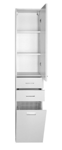 Aqualine ZOJA/KERAMIA FRESH skříňka vysoká s košem 35x184x29cm, bílá 51230