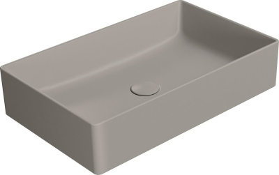 GSI KUBE X keramické umyvadlo na desku, 60x37cm, tortora mat 945305