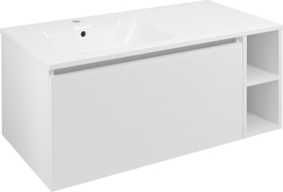 Sapho LOREA skříňka s umyvadlem 101x46x51, 5cm (80+20cm), levá, bílá mat LE080-3131-L-01
