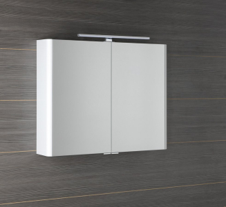 Sapho LUCIE galerka s LED osvětlením, 86x70x17cm, bílá LU085-0030