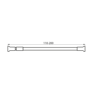 Aqualine Teleskopická rozpěrná tyč 110-200cm, hliník, bílá TC200