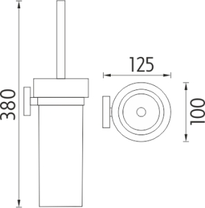 Nimco UNIX Toaletní WC kartáč, skleněný UN 13094W-26