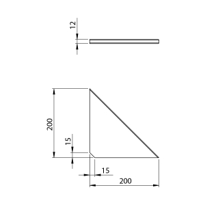 Sapho ABELINE rohová police rockstone 200x200mm, bílá mat AE200-0101