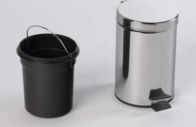 Aqualine SIMPLE LINE odpadkový koš kulatý 3l, nerez lesk 27103