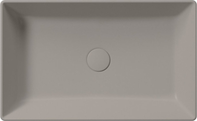 GSI KUBE X keramické umyvadlo na desku, 60x37cm, tortora mat 945305