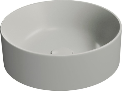 GSI KUBE X keramické umyvadlo na desku, průměr 40cm, cenere mat 942617