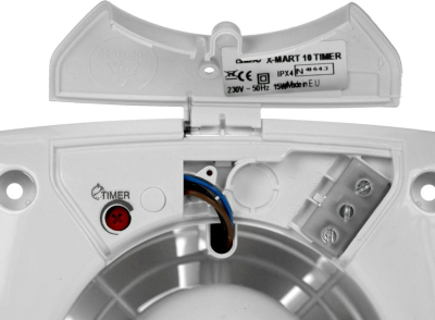 Cata X-MART 12T koupelnový ventilátor axiální s časovačem, 20W, potrubí 120mm, bílá 01021000