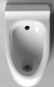 Kerasan AQUATECH urinál se zakrytým přívodem vody 21x53, 5 cm, včetně sifonu, bílá 373501