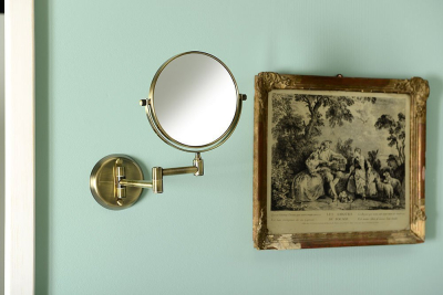 Sapho Kosmetické zrcátko závěsné, Ø 140mm, oboustranné, bronz XP012