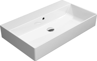 GSI KUBE X keramické umyvadlo 80x47cm, bez otvoru, bílá ExtraGlaze 9422011