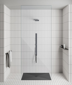 GSI Keramická sprchová vanička, obdélník 120x80x2cm, černá mat 46120826