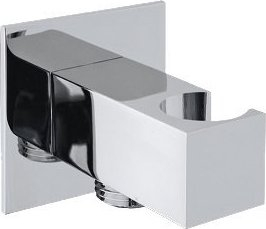 Sapho Držák sprchy hranatý, pevný, s vyústěním, chrom SG303