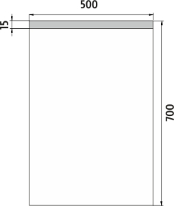 Nimco OBDELNÍKOVÁ - OSTRÉ ROHY LED zrcadlo 500x700 ZP 8001