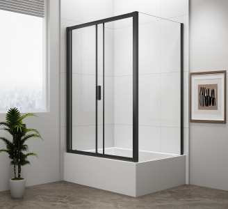 Polysan DEEP BLACK obdélníkový sprchový kout 1100x900mm L/P varianta, čiré sklo MD1116B-02