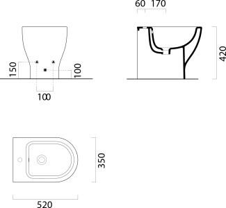 GSI CITY PRO bidet stojící, 35x52cm, bílá ExtraGlaze 9162111