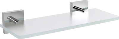 Sapho X-SQUARE skleněná police 200mm, chrom/mléčné sklo XQ009-02