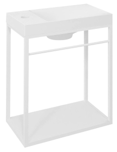 Sapho CREST konzole s policí, 39, 5x45x21, 7cm, bílá mat AR502