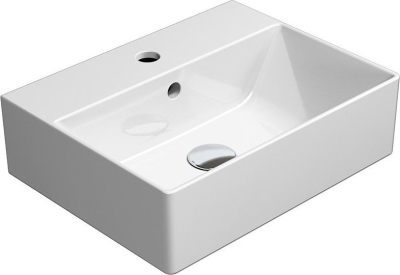 GSI KUBE X keramické umyvadlo 45x35cm, broušená spodní hrana, bílá mat 94859109