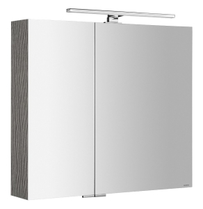 Sapho MIRRÓ galerka s LED osvětlením, 80x70x16cm, dub stříbrný MC080-0011