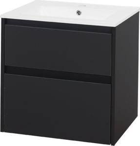 Mereo Opto, koupelnová skříňka s keramickým umyvadlem 61 cm, černá CN940