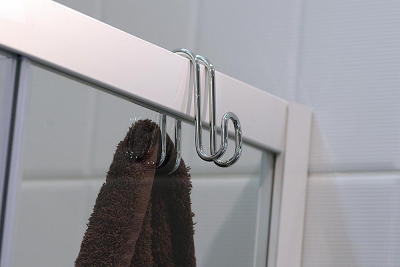 Aqualine Závěsný háček na sprchové zástěny dvojitý, chrom 37030