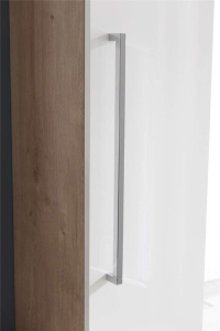 Mereo Bino, koupelnová skříňka vysoká, dvojitá 163 cm, bíla/dub CN679