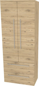 Mereo Bino, koupelnová skříňka vysoká 163 cm, dvojitá, Multidecor, Dub San remo sand CN699DSAN