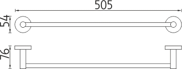 Nimco UNIX Držák na ručníky, 51 cm UN 13046-26