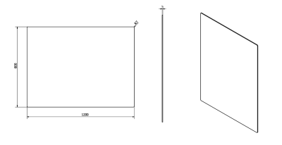 Sapho PLAIN zrcadlo s broušenou hranou 120x60cm, zakulacené rohy, CU free 1501-29