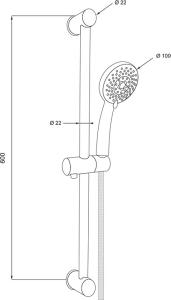 Mereo Sprchová souprava, pětipolohová sprcha,  nerez., dvouzámková sprchová hadice, 150 cm, anti twist CB900B