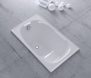 SMAVIT Sedací smaltovaná vana 105x70cm, bílá V105X70