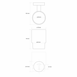 Sapho X-ROUND GOLD sklenka, mléčné sklo, zlato mat XR903GB