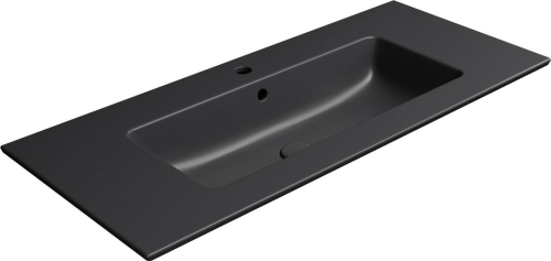 GSI PURA keramické umyvadlo Slim 102x46cm, černá mat 8886126
