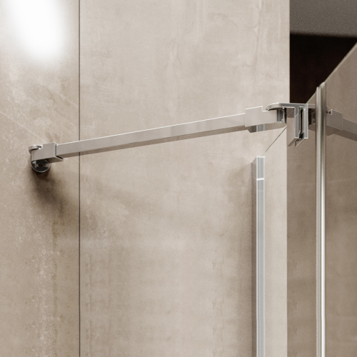 Mereo Sprchový kout, Novea, R 550, 90x90x200 cm, pantový, chrom ALU, sklo čiré 6 mm, EC CK70101Z